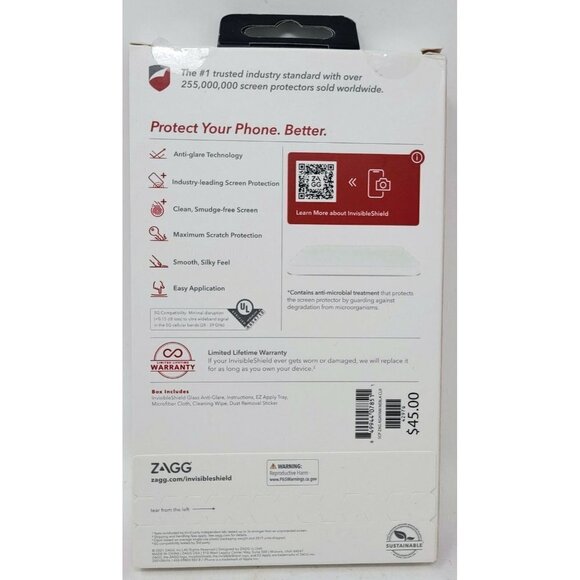 Zagg Glass Screen Protector for Apple iPhone 13 / 13 Pro, Anti-Glare - Picture 2 of 2